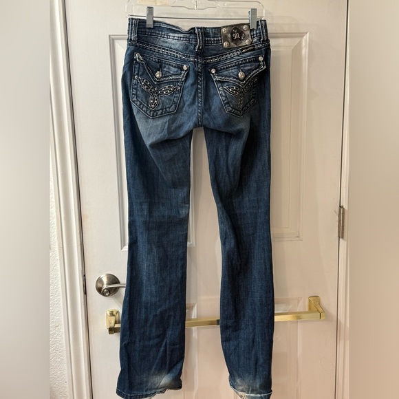 Miss Me Denim - Miss Me Blue Boot Cut Jeans with Ornate Stitching